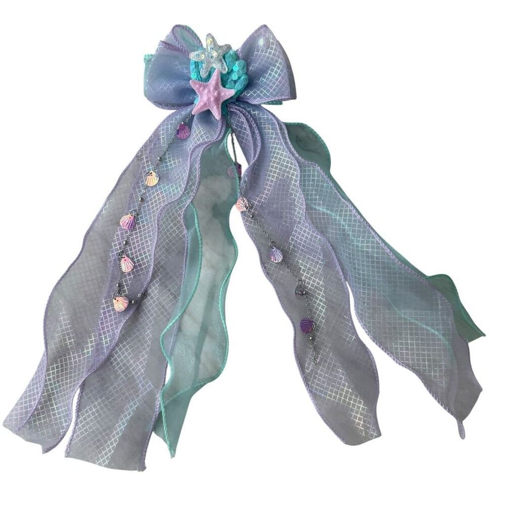 Seashell Starfish Mermaid Bow Hair clip girls